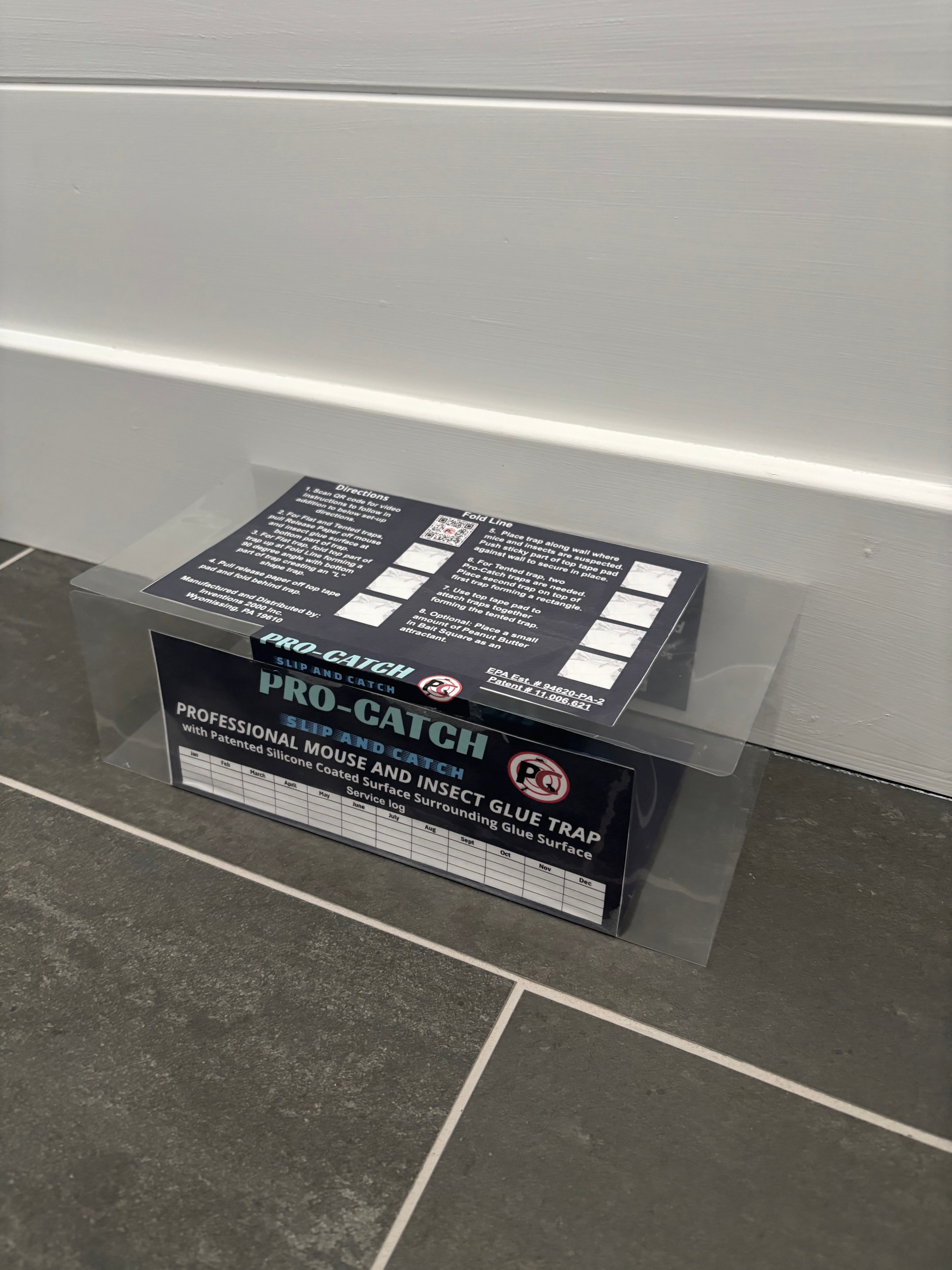 Tented Glue Trap Setup
